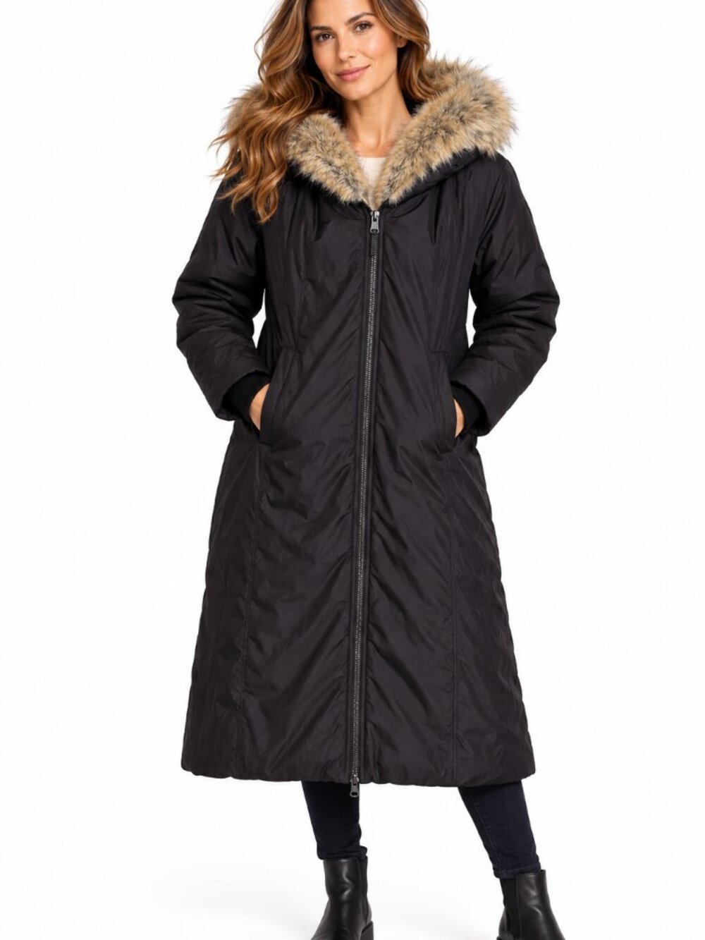 Babaton Gilligan Parka XL Premium Goose Down Fur Trim Winter Coat